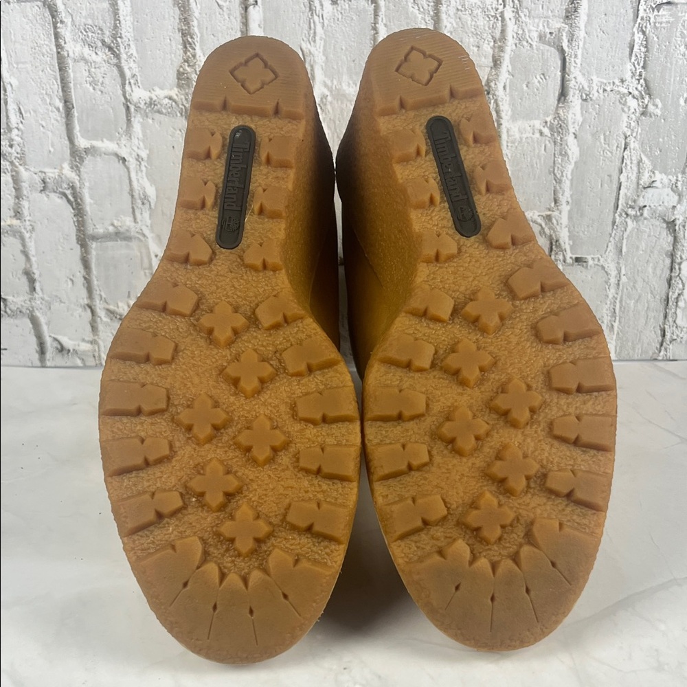 Timberland Women's Amston‎ 6 Inch Wheat Nubuck Wedge Heel Boots Size 8 - Picture 10 of 15